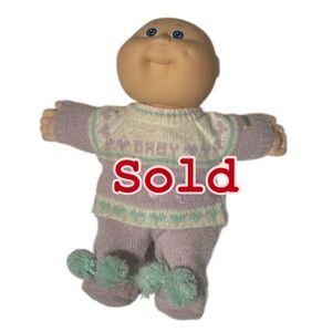 Cabbage patch kids , Vintage Doll with Purple Outfit